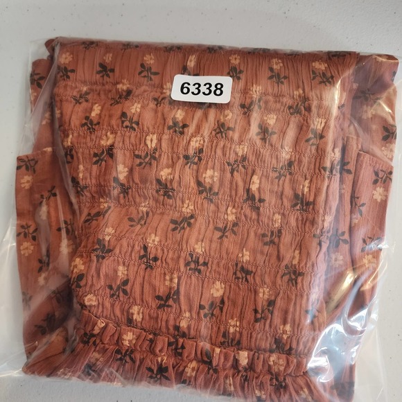 Madewell Smocked Pull-On Tiered Mini Skirt in Wild Calendula Block-Print XL NWT - Picture 8 of 8